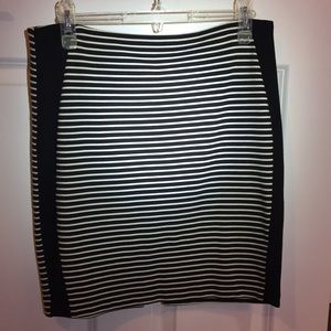 41 Hawthorn black and white striped pencil skirt